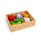 Bigjigs Wooden Toy Vegetable Crate