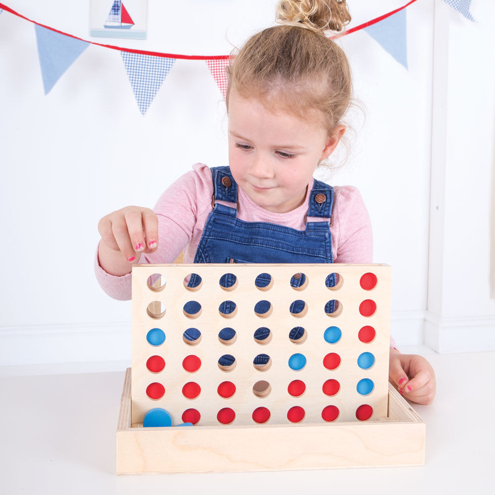 Bigjigs Wooden Four in a Row Game