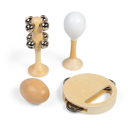 Bigjigs Wooden Natural Mini Rhythm Makers Set