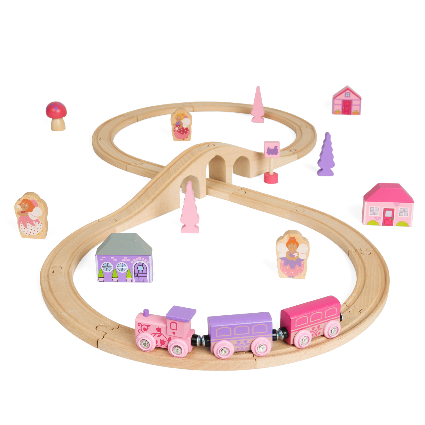 Bigjigs Rail Wooden Fairy Figure of Eight Train Set