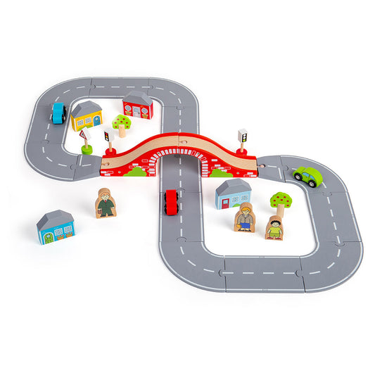Bigjigs Rail Wooden Figure of 8 Roadway Set