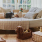 Lorena Canals Handloom Bed Throw - Tartan - Rose