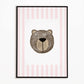 The Little Jones Bear Print - Pale Pink Stripes