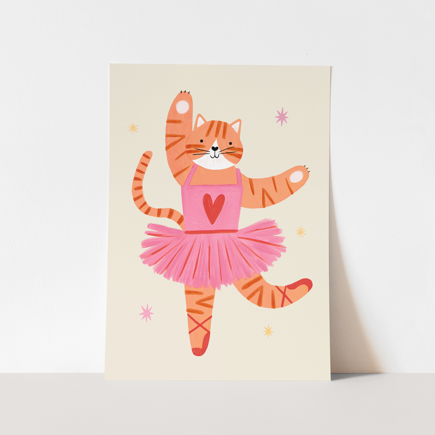 Kid of the Village Ballet Kitty Art Print