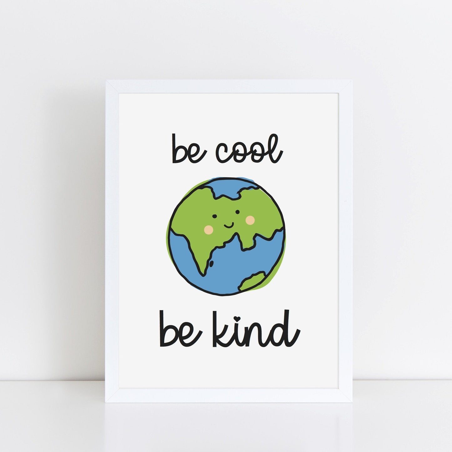The Little Jones Be Cool Be Kind Print - Earth