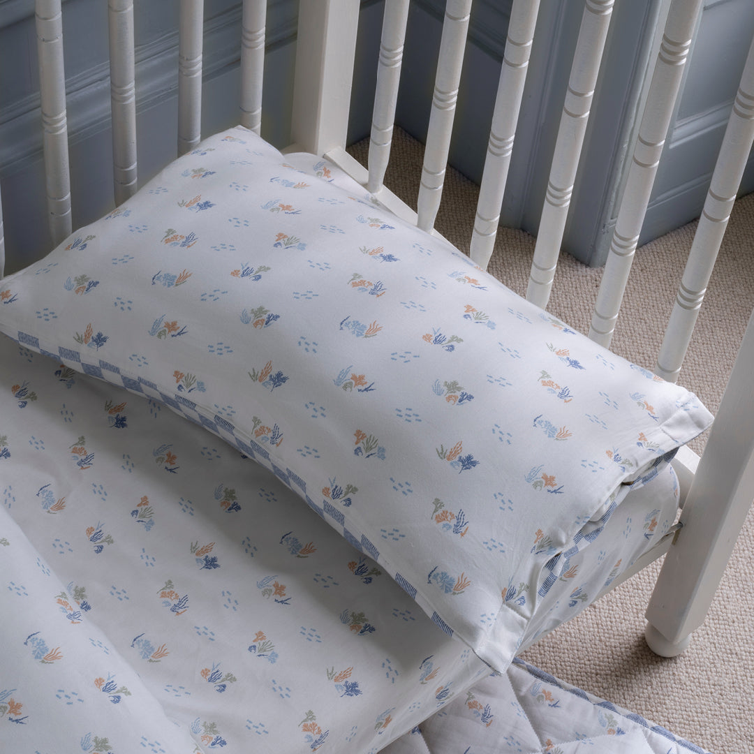 Avery Row Cotbed Fitted Sheet - Coastline