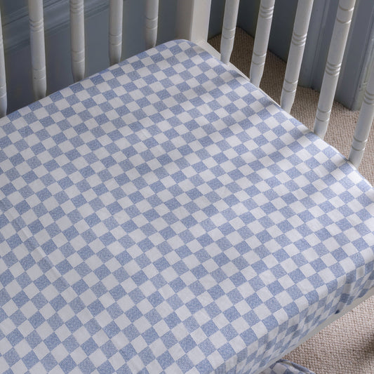 Avery Row Cotbed Fitted Sheet - Waves