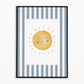 The Little Jones Sunshine Print - Blue Stripes