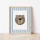 The Little Jones Bear Print - Blue Stripes