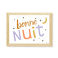 Bonne Nuit Kids Art Print by Hibou Home