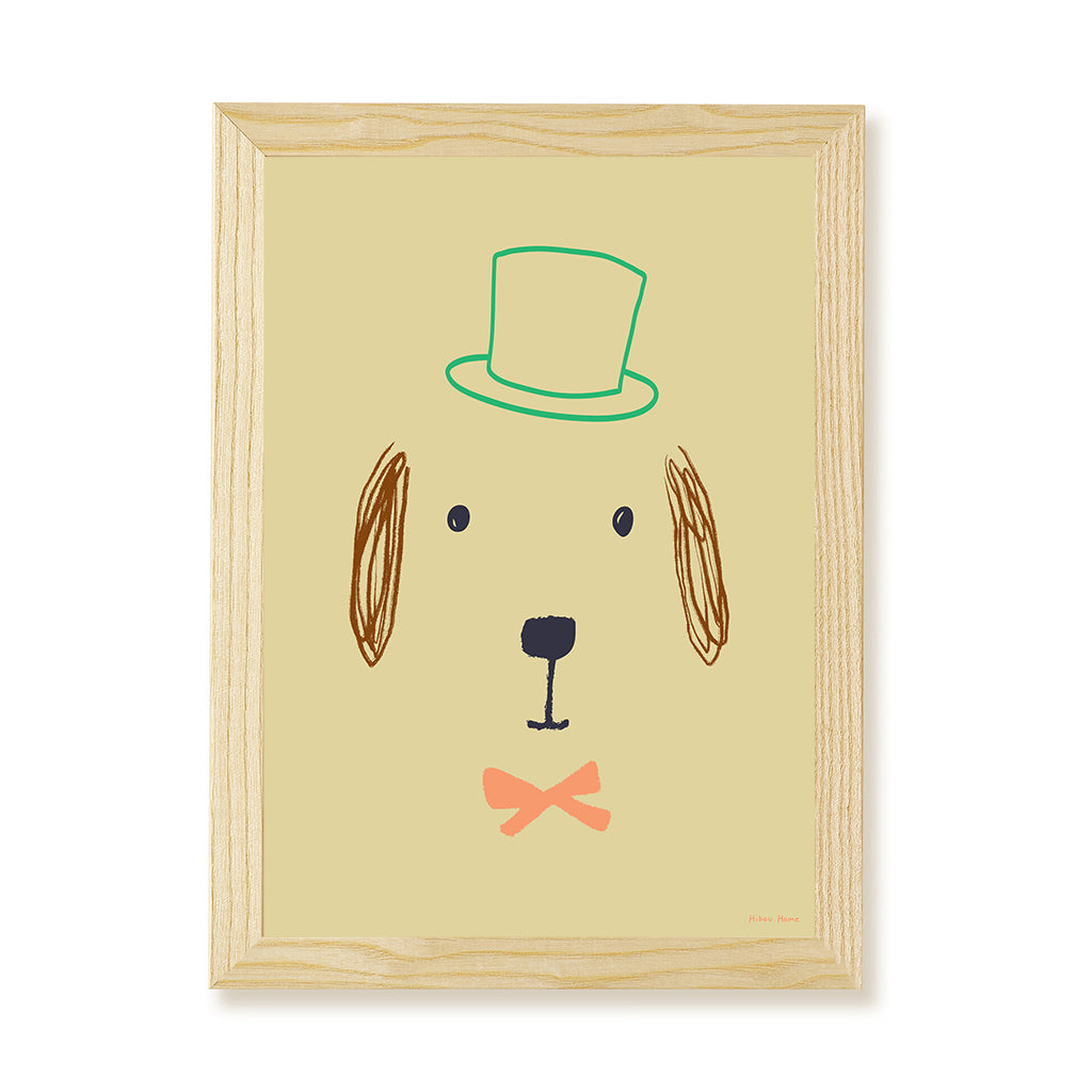Bruno Dog Kids Art Print by Hibou Home