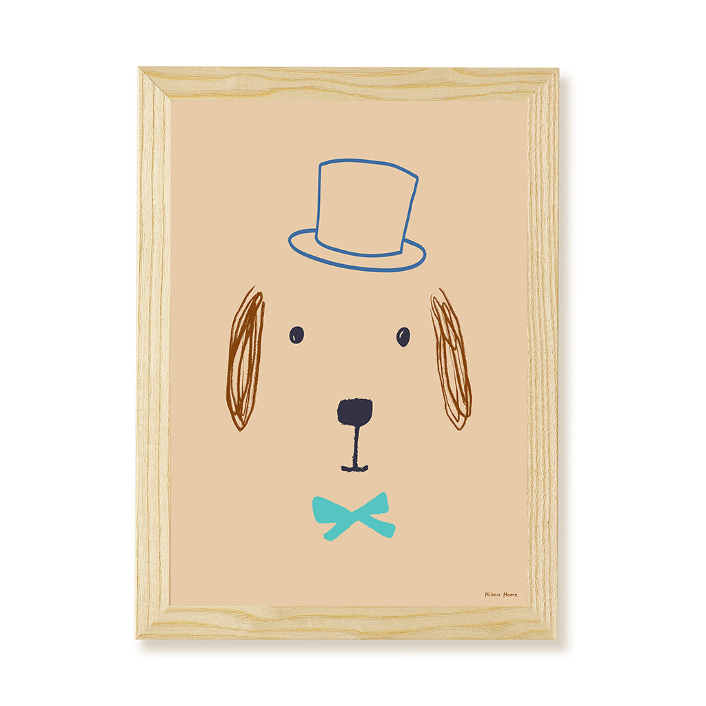Bruno Dog Kids Art Print by Hibou Home
