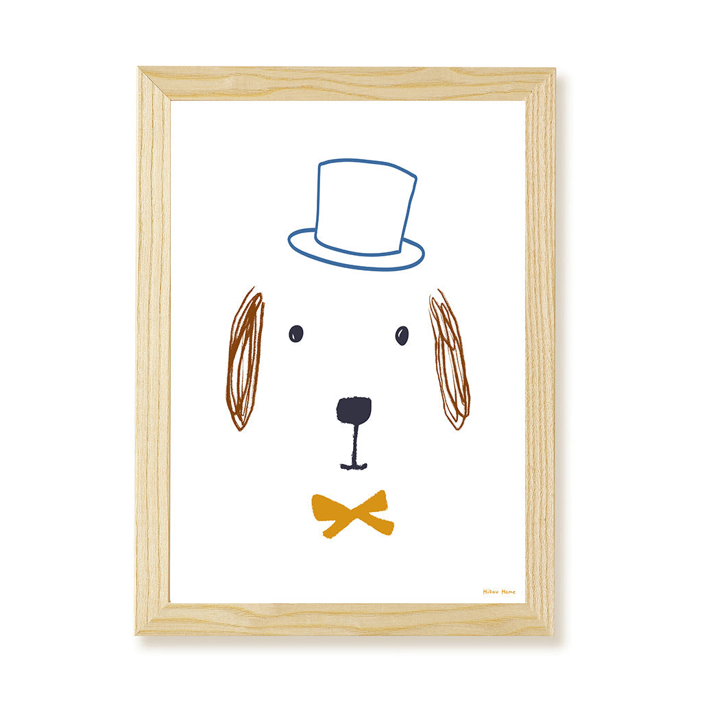 Bruno Dog Kids Art Print by Hibou Home