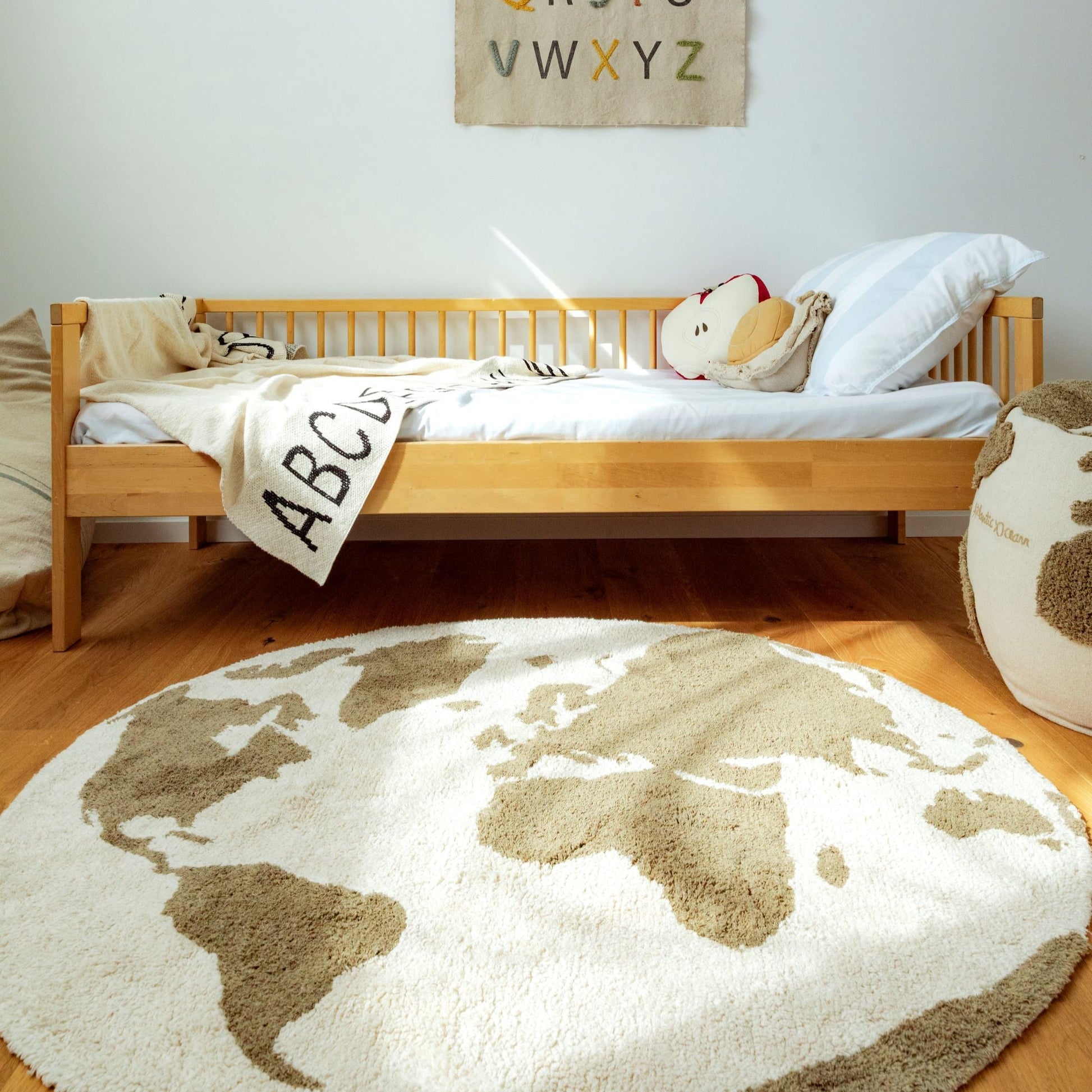 Lorena Canals Washable Rug - Rugcycled - World Map