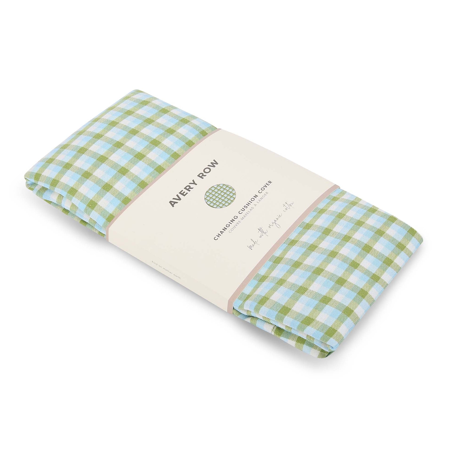 Avery Row Baby Changing Mat Cover - Greenhouse Gingham