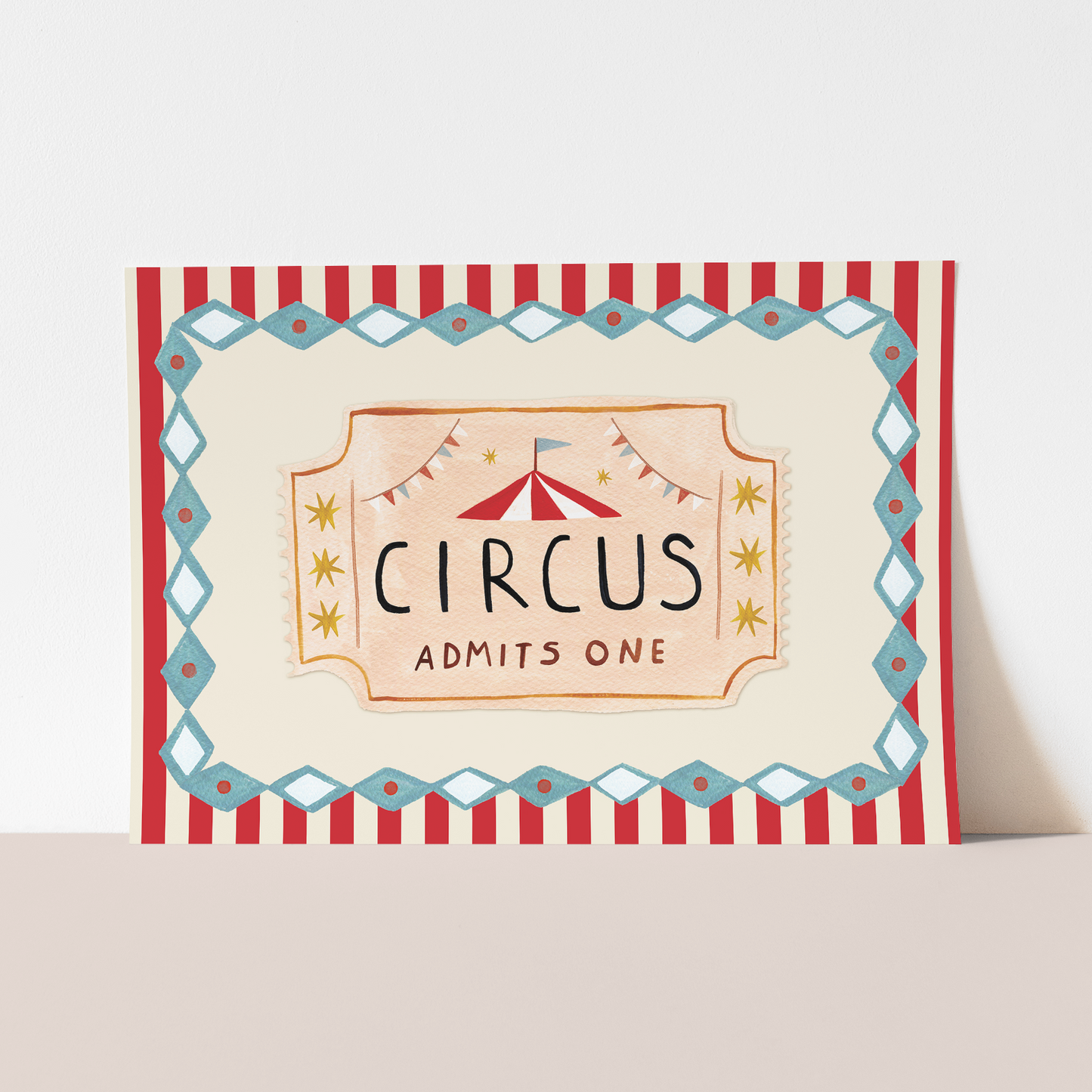 Kid of the Village Circus Ticket Art Print