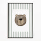 The Little Jones Bear Print - Green Stripes
