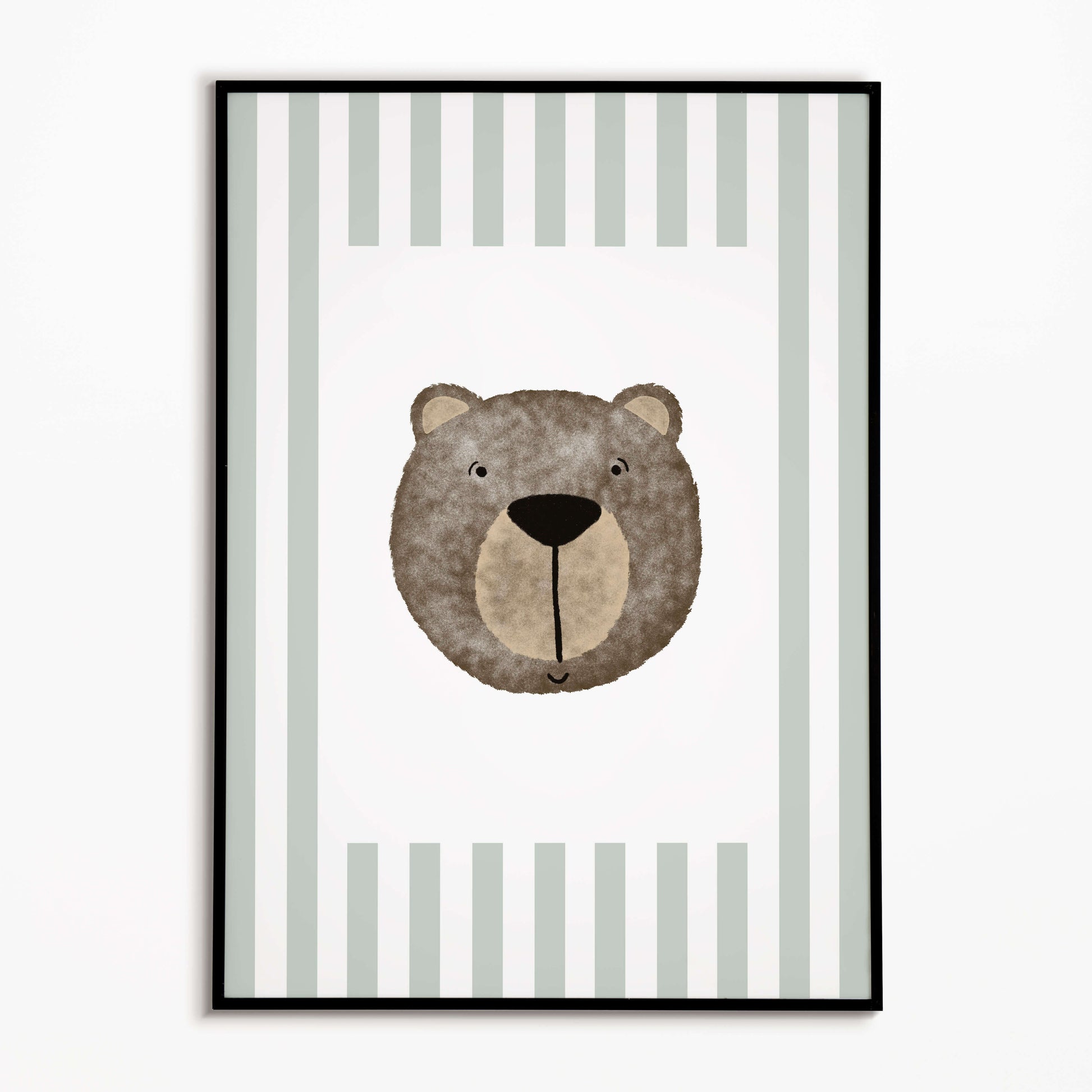 The Little Jones Bear Print - Green Stripes