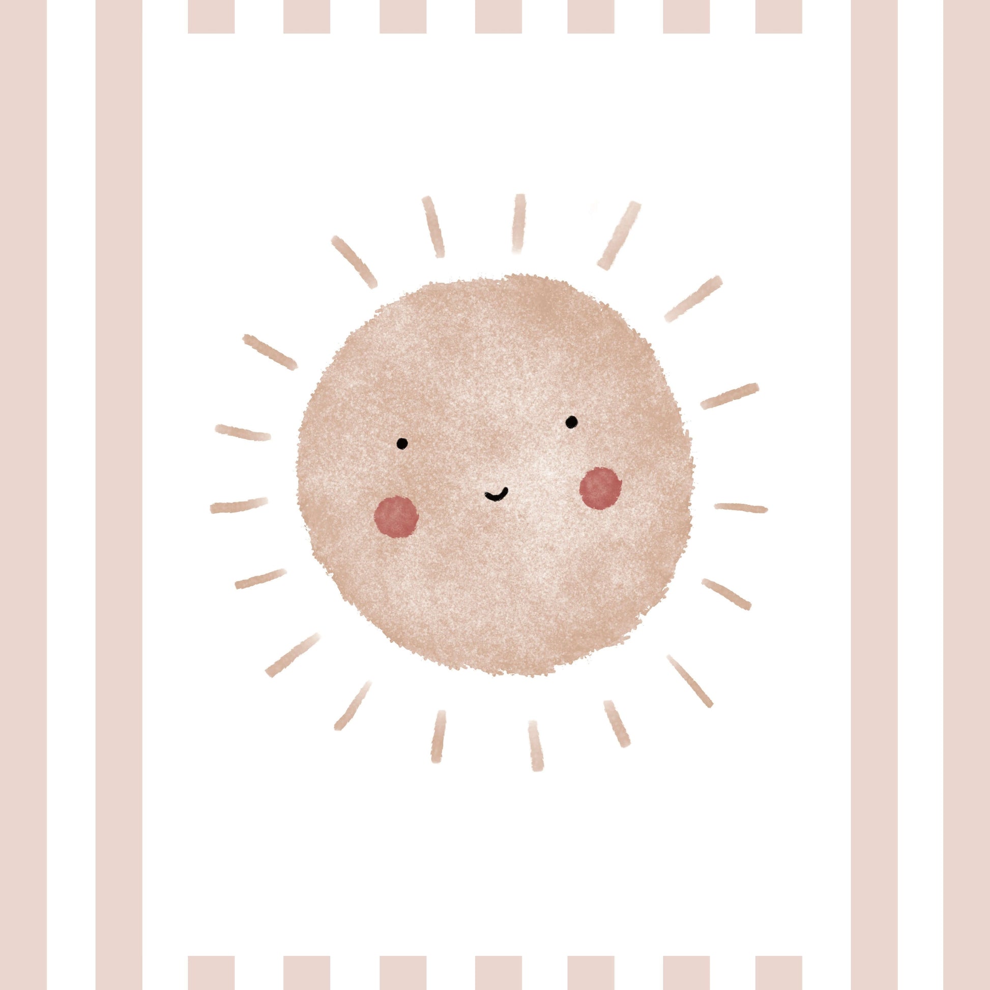 The Little Jones Boho Sunshine Print - Dusky Pink Stripes