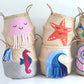 Bellybambino Pink Jellyfish Seagrass Basket - Large