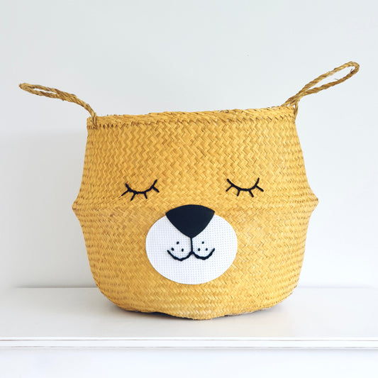 Bellybambino Yellow Lioness Seagrass Basket - Extra Large
