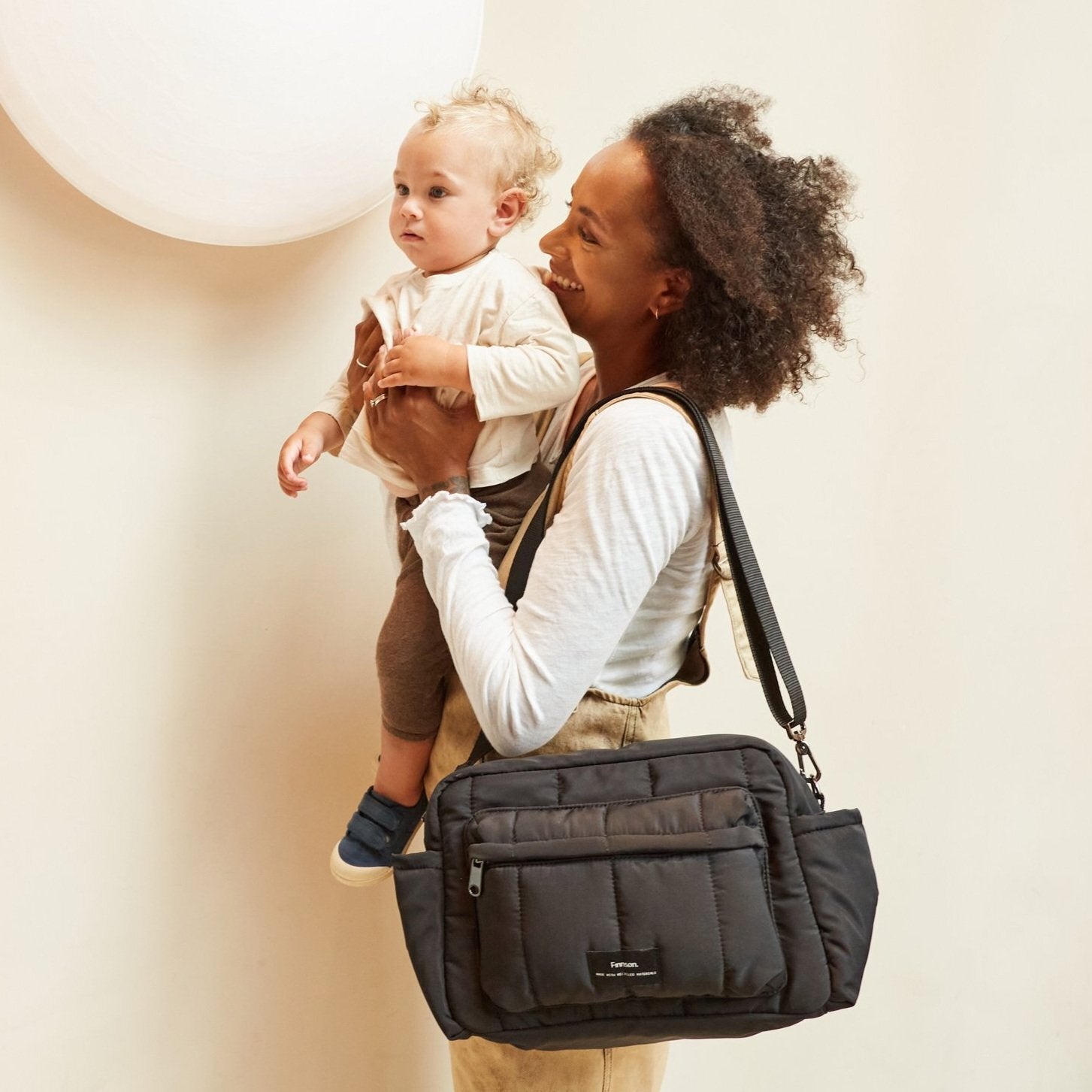 Finnsøn FREYA Eco Oversized Stroller Organiser with Clips - Black