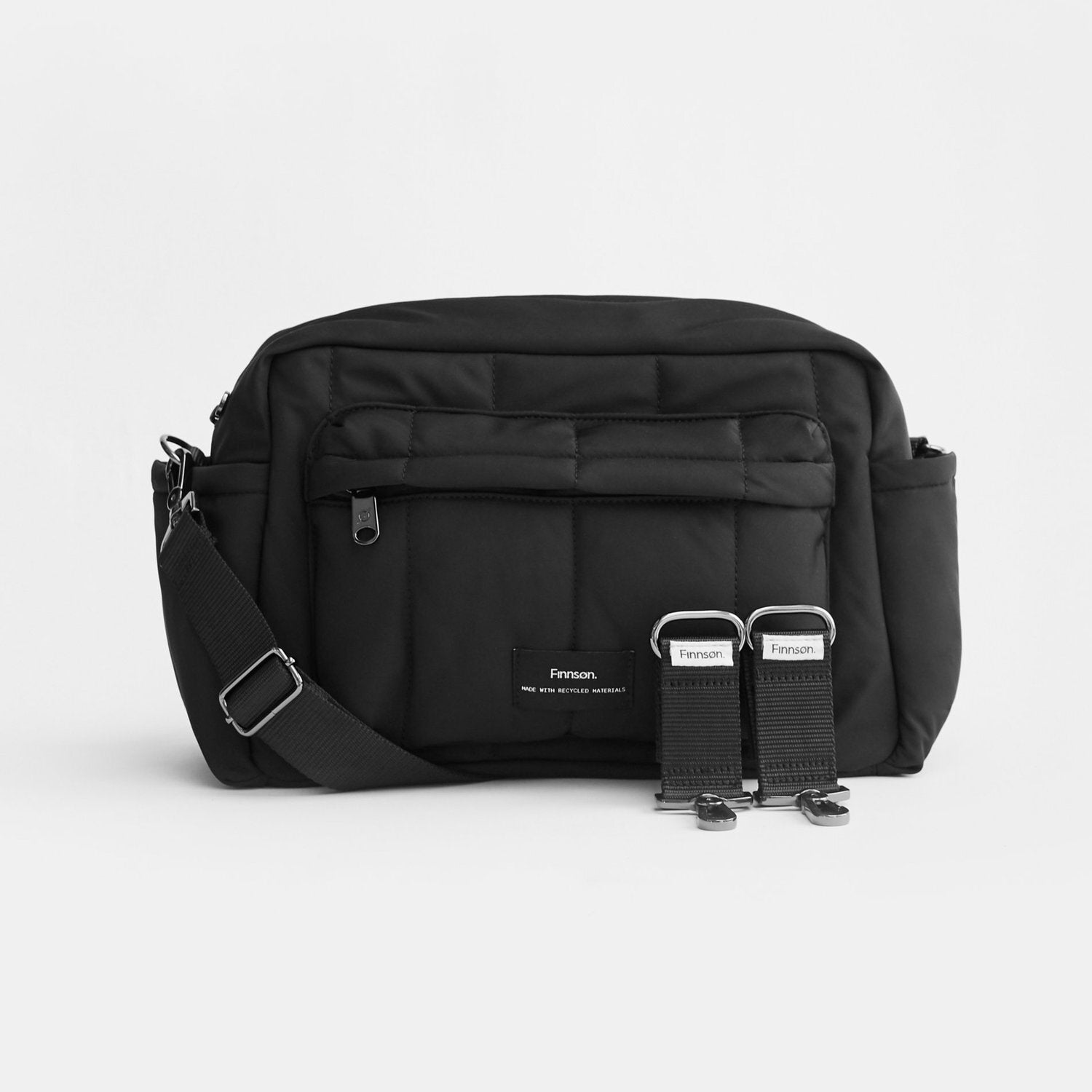 Finnsøn FREYA Eco Oversized Stroller Organiser with Clips - Black