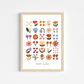 Kid of the Village Flower Garden Art Print - White