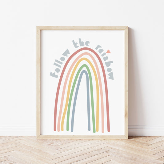 The Little Jones Follow the Rainbow Print - Muted