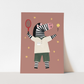 Kid of the Village Game, Set, Zebra Art Print