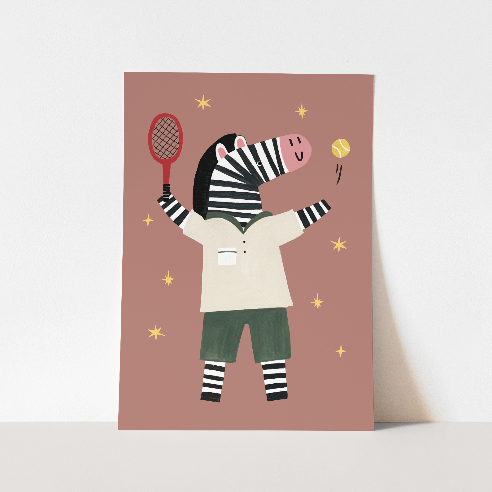 Kid of the Village Game, Set, Zebra Art Print