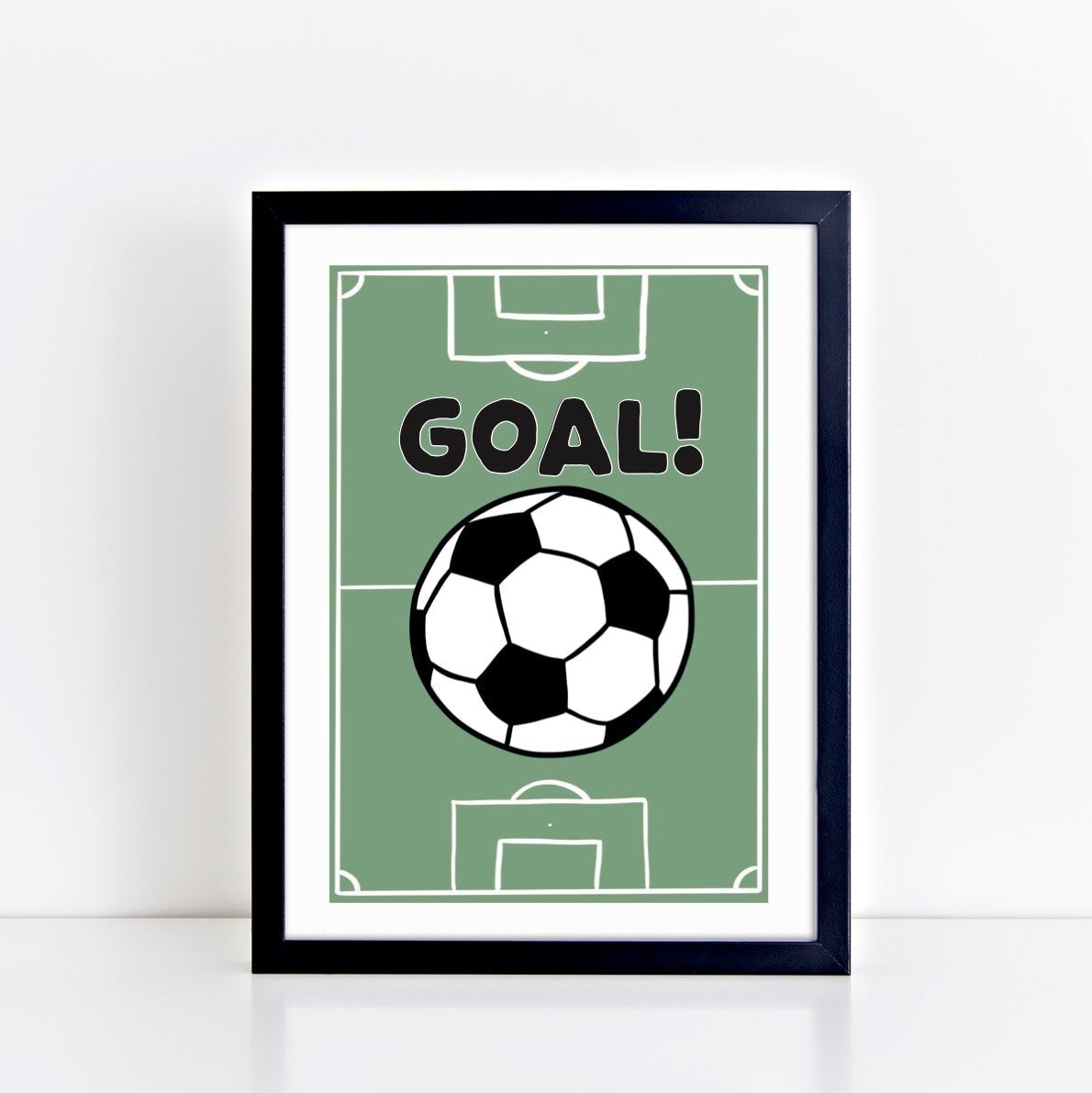 The Little Jones Football Pitch Print - Goal!