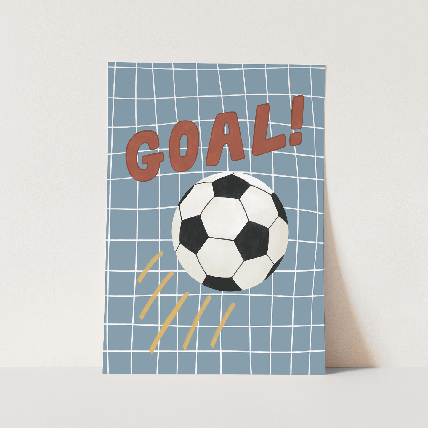 Kid of the Village Goal Art Print - Blue
