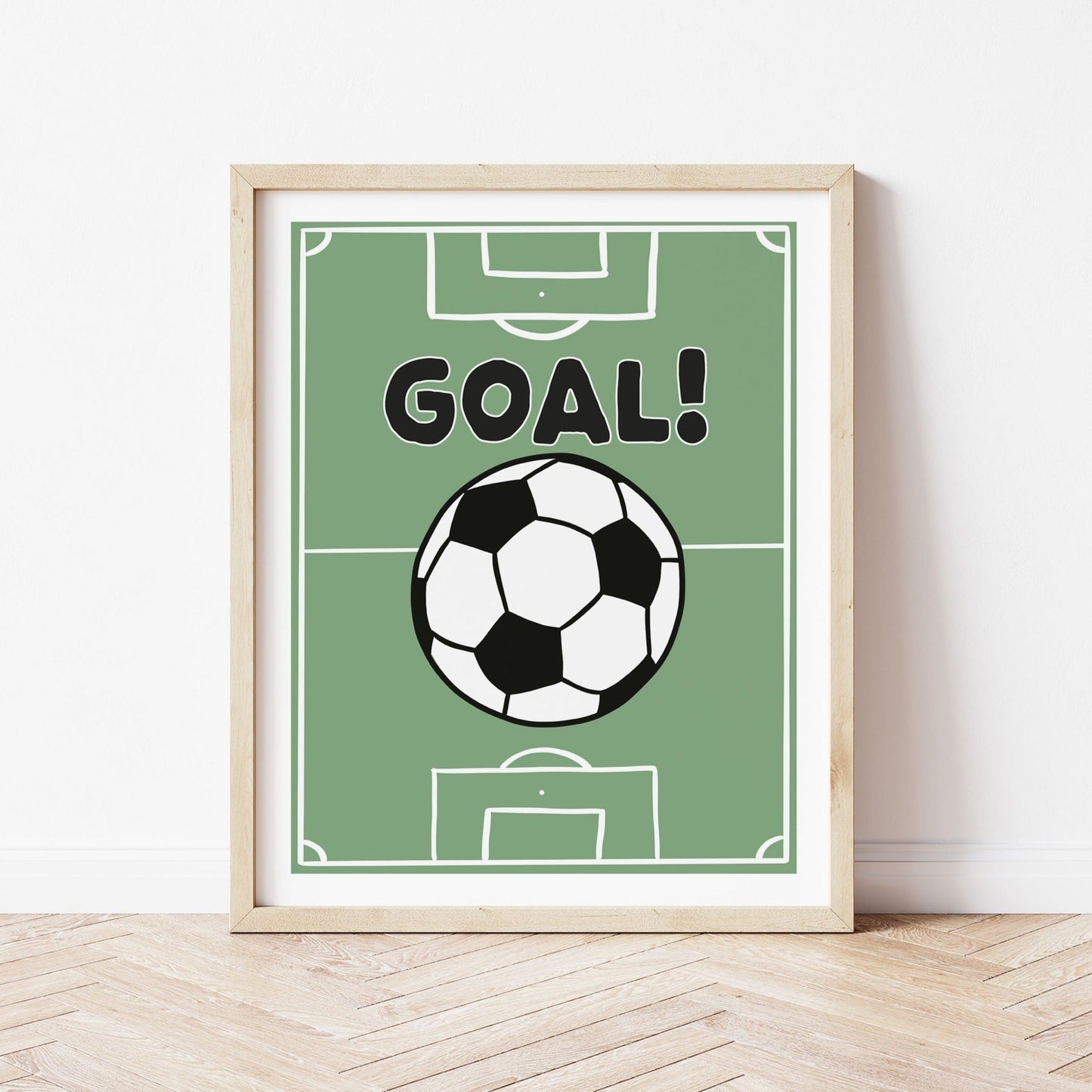 The Little Jones Football Pitch Print - Goal!