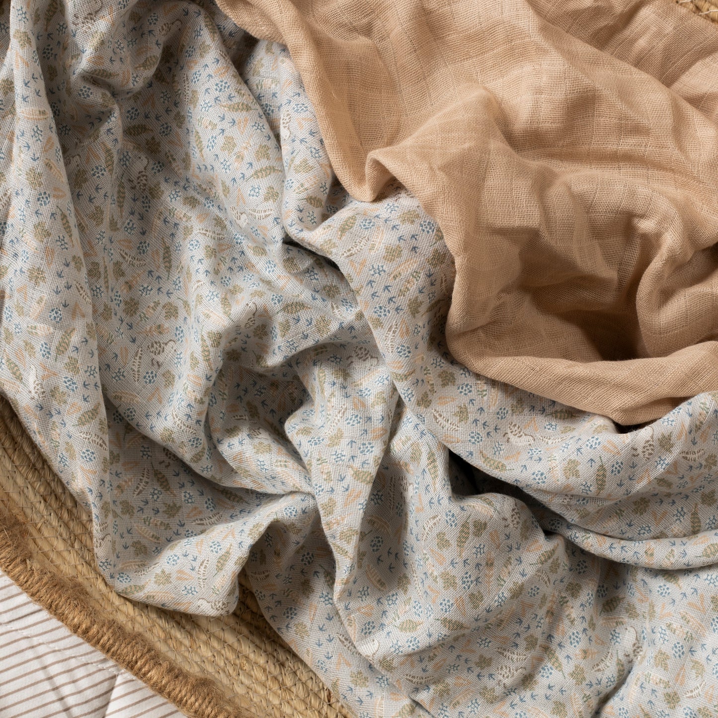 Avery Row Organic Baby Muslin Swaddles - 2 Pk - Nature Trail/Natural