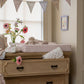 Avery Row Baby Changing Cushion - Pink Check