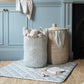 Avery Row Large Quilted Storage Basket - Nature Trail/Stripe
