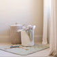 Avery Row Large Quilted Storage Basket - Nettle Scatter/Birch