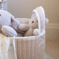 Avery Row Large Quilted Storage Basket - Nettle Scatter/Birch