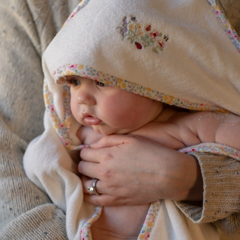 Avery Row Hooded Towel - Baby - Wildflower Garden