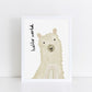 The Little Jones Happy Llama print - Hello World