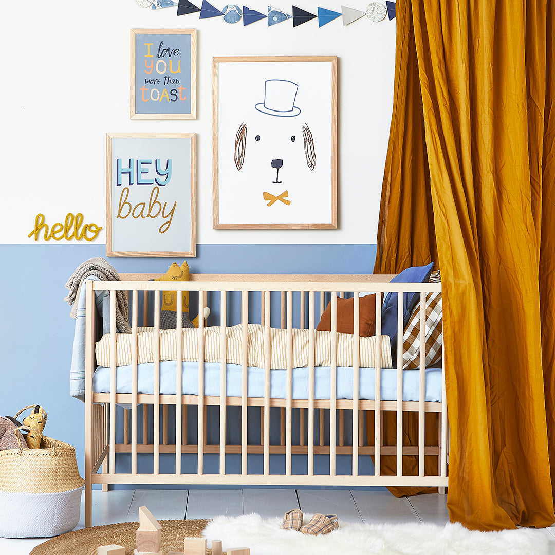 Bruno Dog Kids Art Print by Hibou Home