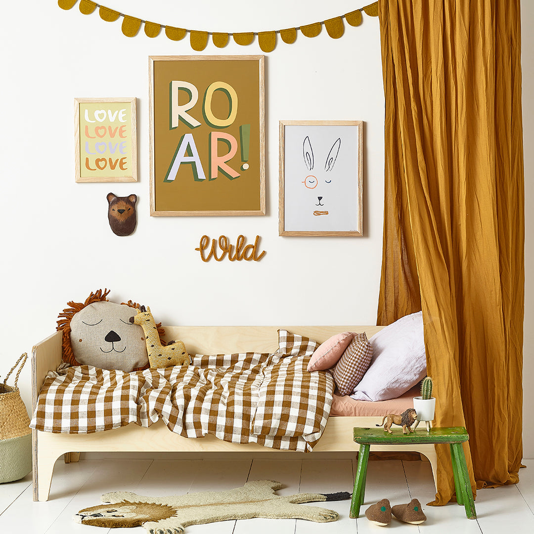ROAR! Kids Art Print by Hibou Home
