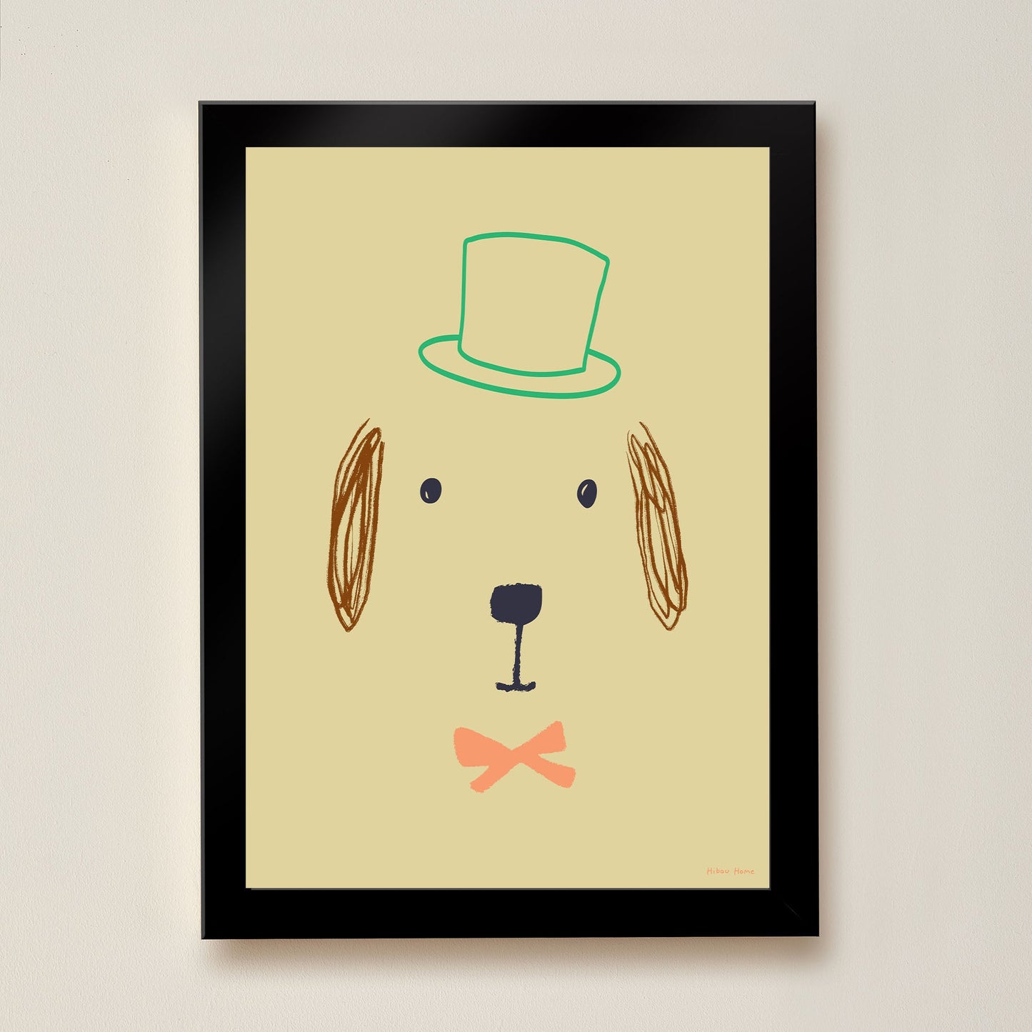 Bruno Dog Kids Art Print by Hibou Home