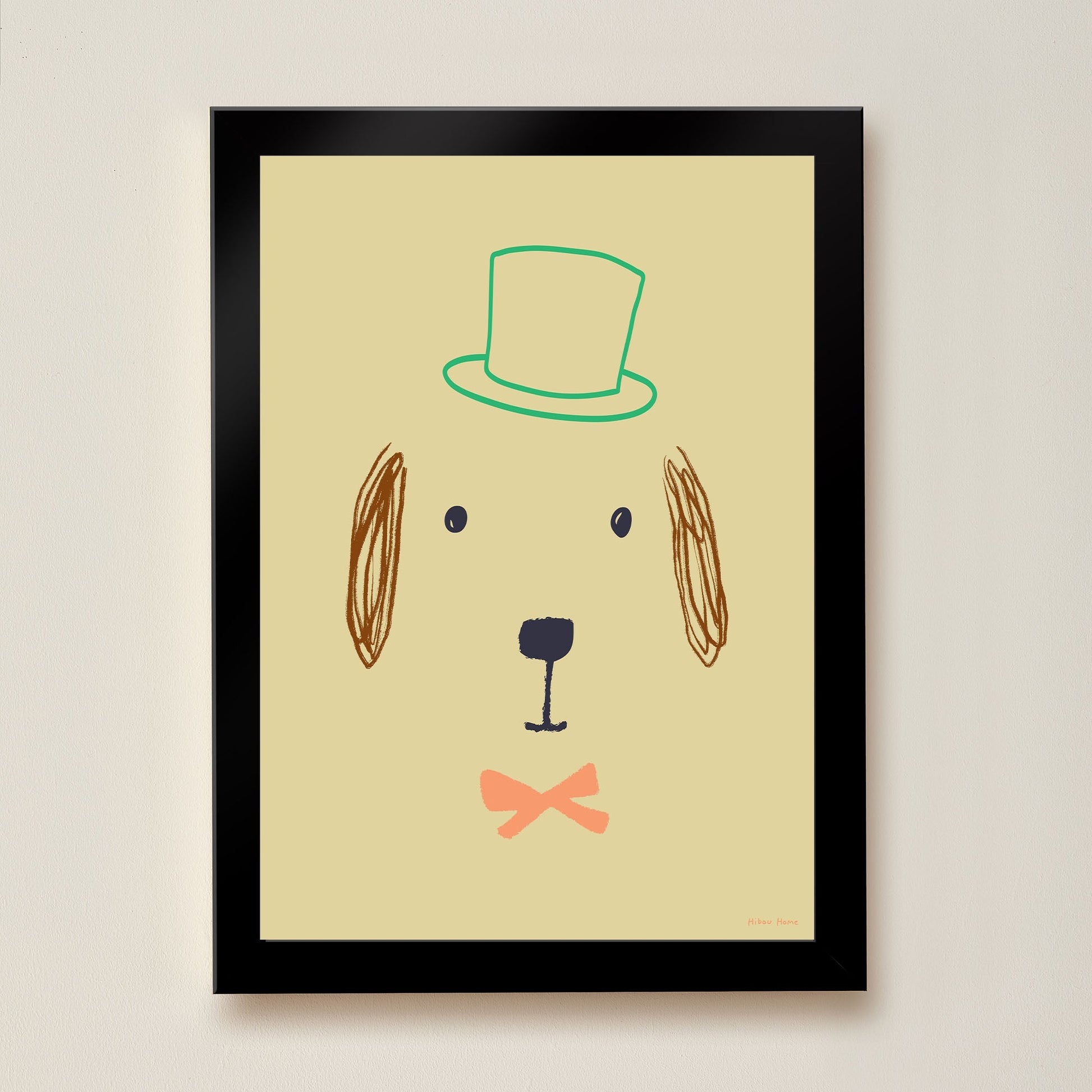 Bruno Dog Kids Art Print by Hibou Home