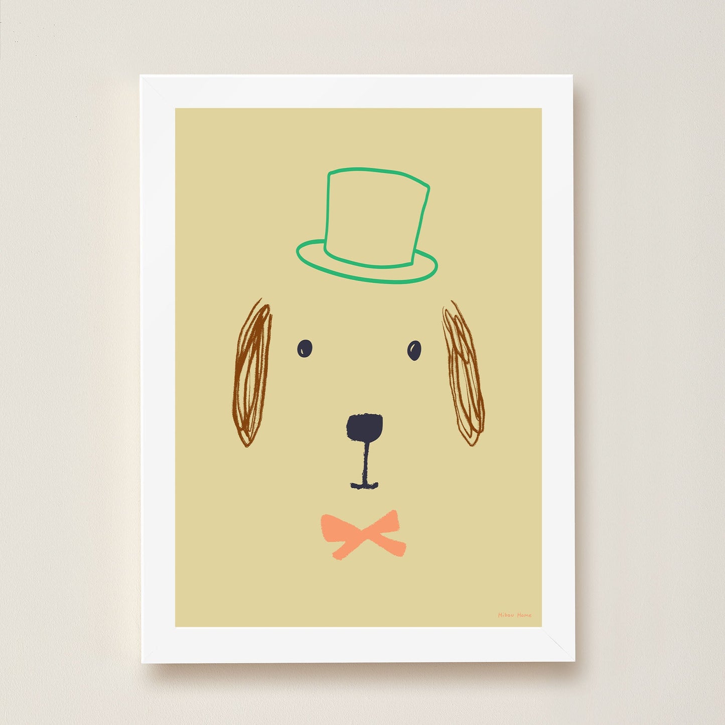 Bruno Dog Kids Art Print by Hibou Home