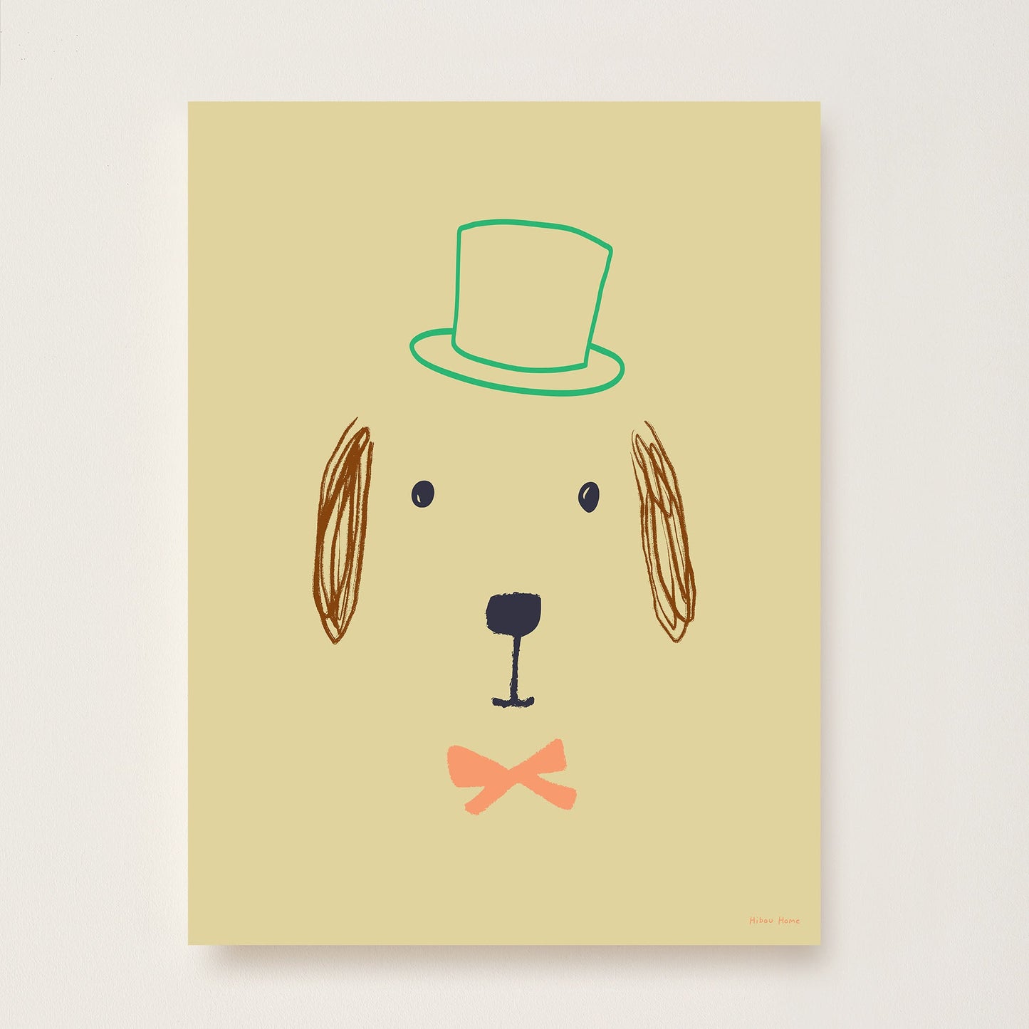 Bruno Dog Kids Art Print by Hibou Home