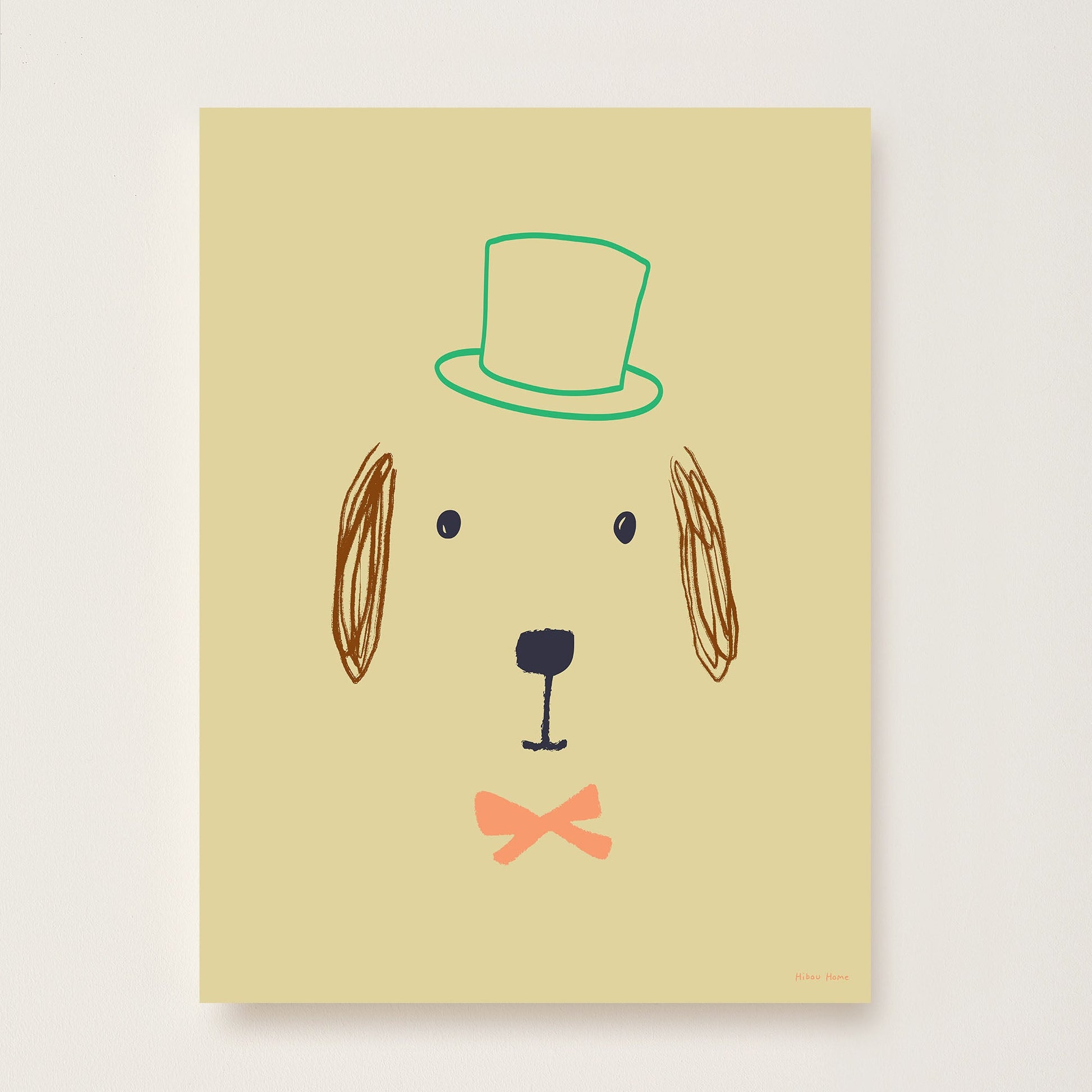 Bruno Dog Kids Art Print by Hibou Home