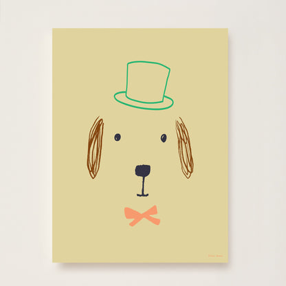 Bruno Dog Kids Art Print by Hibou Home