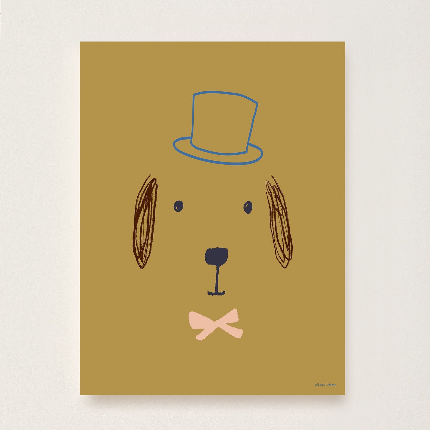 Bruno Dog Kids Art Print by Hibou Home